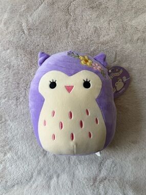 NWT Squishmallows Holly the Owl Flowers Easter 2024 8”